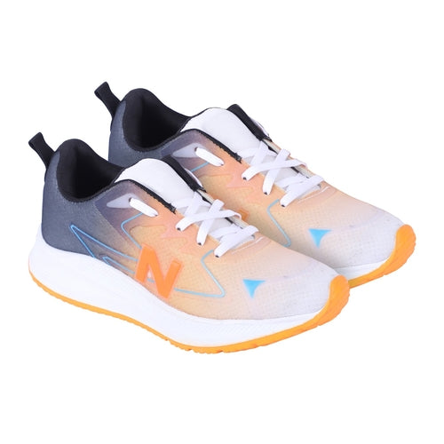 Men Lace Up Running Shoes, Orange (Size-9 UK)